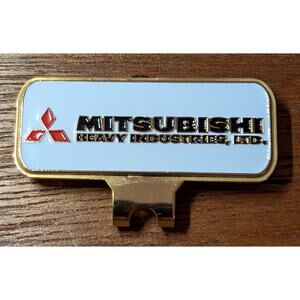 Vtg Mitsubishi Sun Visor Clip Man Gift Christmas Retro Japan Car Accessory Rare